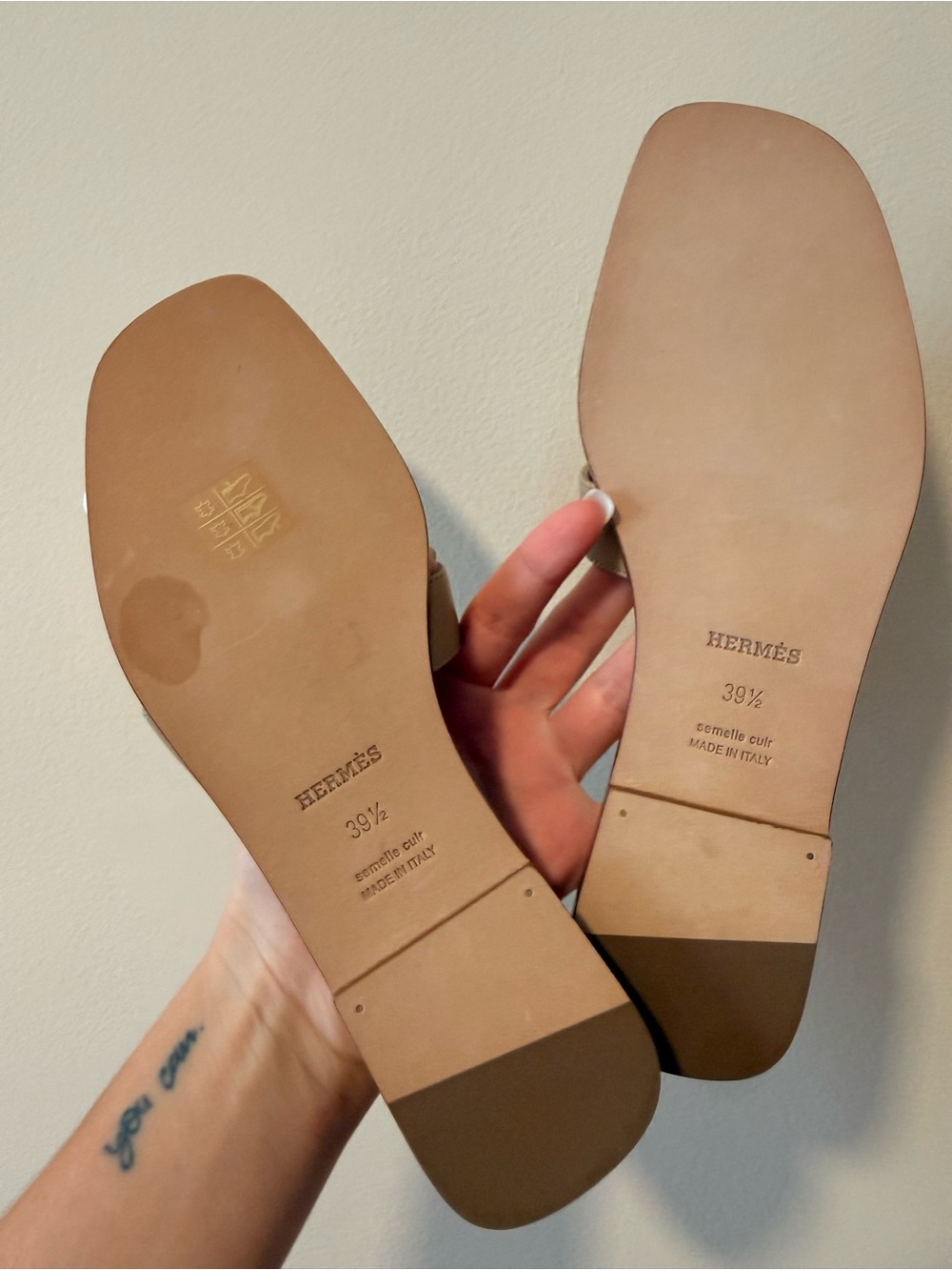 Hermes Oran Sandals BRAND NEW Camel size 9.5 - Picture 4 of 5